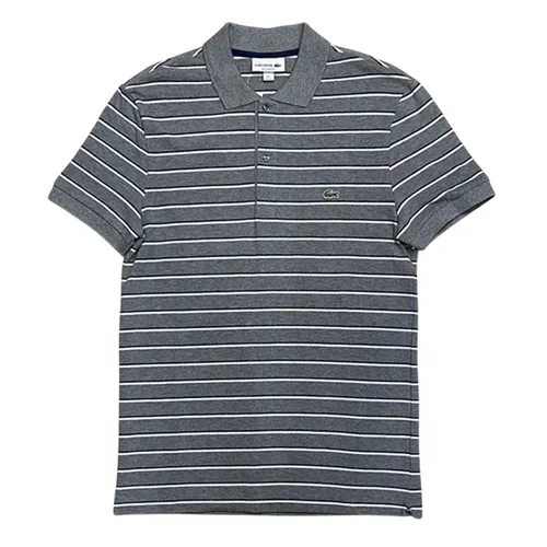 Áo Polo Nữ Lacoste Shirt Taille Raye PH3150 00 LV2 Màu Xám Kẻ Size 2