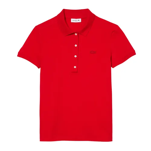Áo Polo Nữ Lacoste Women's Polo Shirt L.12.D Slim Fit Stretch Piqué Màu Đỏ Size 36
