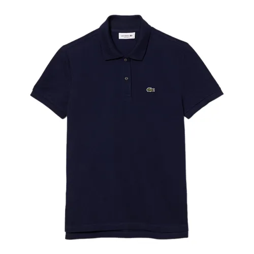 Áo Polo Nữ Lacoste Women's Polo Shirt Straight Cut Soft Piqué Material PF7839 10 166 Màu Xanh Navy Size 2