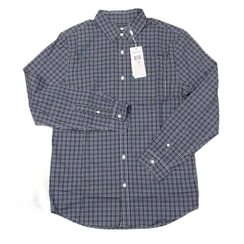 Áo Sơ Mi Dài Tay Nam Lacoste Regular Fit Check Print Shirt Màu Đen - Xanh