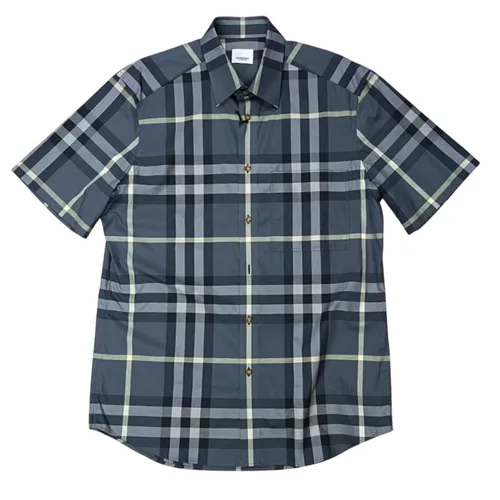 Áo Sơ Mi Nam Burberry 8084293 With Vintage Check Printed Shirt Màu Xám Kẻ Size M