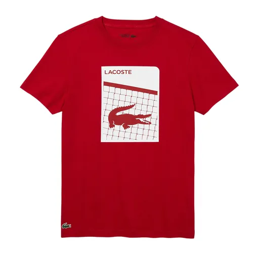 Áo Thun Nam Lacoste Sport 3d Print Breathable T-shirt TH9654 Màu Đỏ Size 3