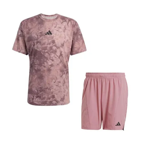 Bộ Quần Áo Cộc Tay Nam Adidas Màu Hồng Size S (Form China)