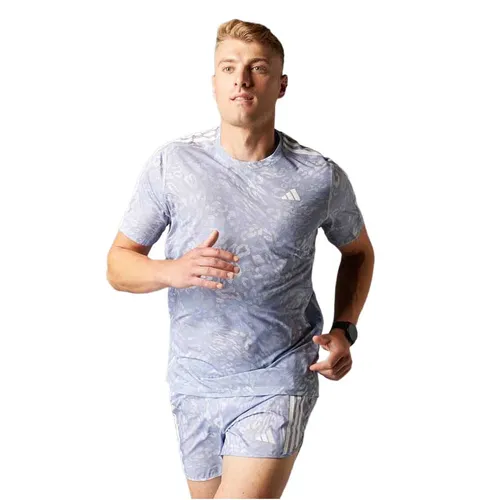 Bộ Quần Áo Cộc Tay Nam Adidas Own The Run Climacool 3-Stripes Màu Xám Nhạt Size M (Form Âu)