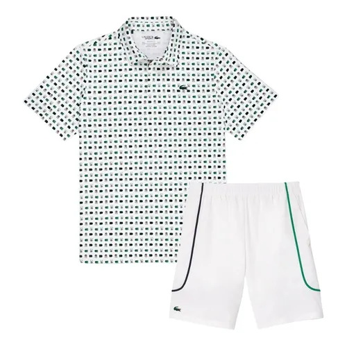 Bộ Quần Áo Nam Lacoste Men's Printed Recycled Polyester FW23/GH7460 51 001 Màu Trắng Size 3