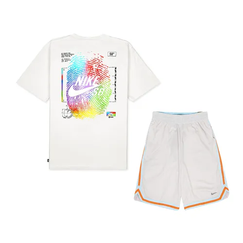 Bộ Thể Thao Nike SB White Sail Basketball Shorts FV3502-133/ FN2604-030 Màu Trắng Size S (Form Á)