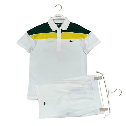 Bộ Thể Thao Tennis/ Pickleball Nam Lacoste Shorts Thermo Regulating Sport Regular Màu Trắng Xanh