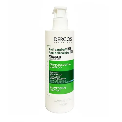 Dầu Gội Làm Sạch Dành Cho Da Đầu Dầu Vichy Dercos Anti-Pelliculaire Ds Shampooing Traitant 390ml