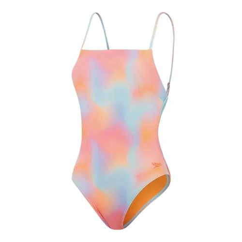Đồ Bơi Một Mảnh Nữ Speedo Allover Printed Adjustable Thinstrap Màu Cam Size XS