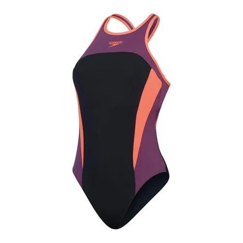 Đồ Bơi Nữ Speedo High Neck Splice X Back Swimsuit 8-00457717551 Màu Đen Size S