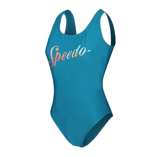 Đồ Bơi Nữ Speedo Logo Deep Back Printed 8-00407116650 Màu Xanh Ngọc Lam Size 2XS