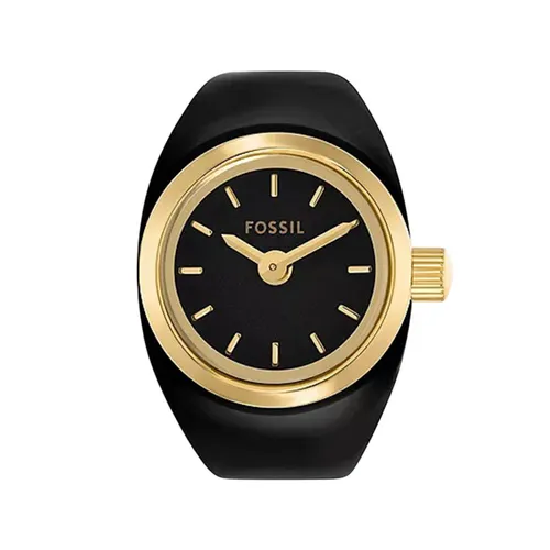 Đồng Hồ Dạng Nhẫn Nữ Fossil Watch Ring Two-Hand Gold-Tone Stainless Steel ES5413 Màu Vàng Đen
