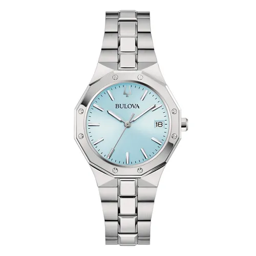 Đồng Hồ Nữ Bulova Octagon 96M169 Damenarmbanduhr Màu Bạc