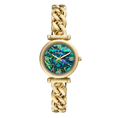 Đồng Hồ Nữ Fossil Carlie Three-Hand Stainless Steel Watch ES5416 Màu Vàng Gold