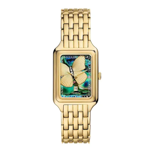 Đồng Hồ Nữ Fossil Raquel Three-Hand Date Stainless Steel Watch ES5409 Màu Vàng Gold