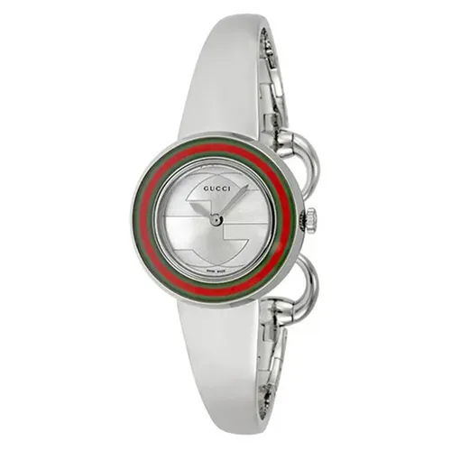 Đồng Hồ Nữ Gucci U-Play Quartz White Dial Silver YA129506 Màu Bạc (Tặng Kèm Dây Da)
