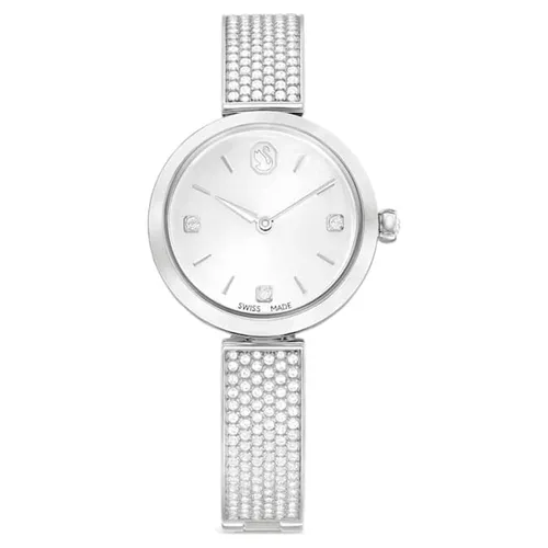 Đồng Hồ Nữ Swarovski Illumina Watch Swiss Metal Bracelet Silver Tone Stainless Steel 5671205 Màu Bạc Trắng