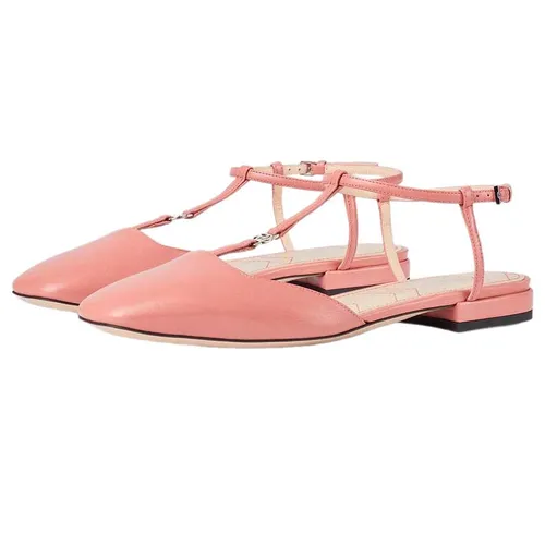 Giày Búp Bê Nữ Gucci Women's Ballet Flat With Double G 754136BKO006701 Màu Hồng Size 35.5