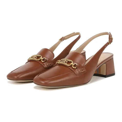 Giày Lười Nữ Sam Edelman Women's Teana Slingback Loafer Rich Saddle Brown Flattering Fit With Excellent Wearing Comfort Màu Nâu Size 35.5  (No Box)