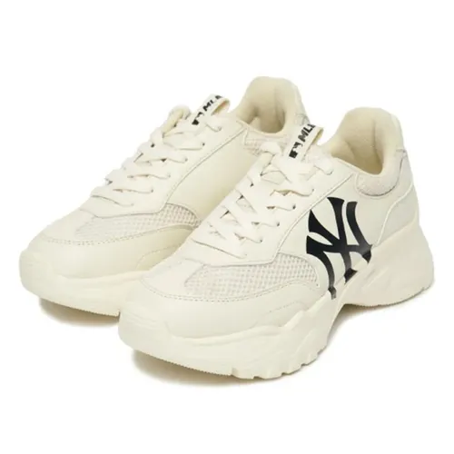 Giày Thể Thao MLB Bigball Chunky Mesh New York Yankees Cream 3ASHCE12N-50CRS Màu Kem Size 36.5
