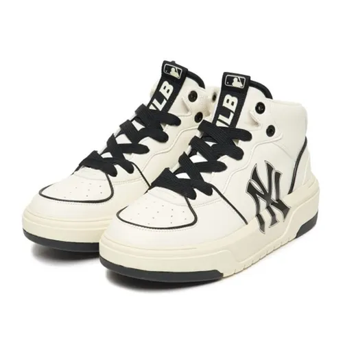 Giày Thể Thao MLB Chunky Liner High New York Yankees White Black 3ASXCB12N-50IVS Màu Đen Trắng Size 42