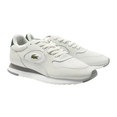 Giày Thể Thao Nam Lacoste Men's Linetrack Sneakers 746SMA0012 WG1 Màu Trắng Size 39.5