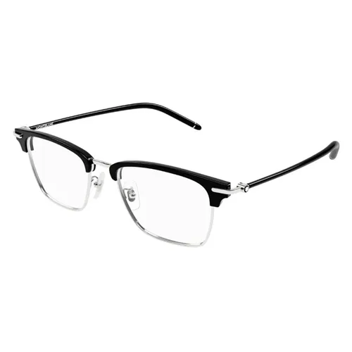 Gọng Kính Nam Montblanc MB0409O 001 Màu Đen Bạc
