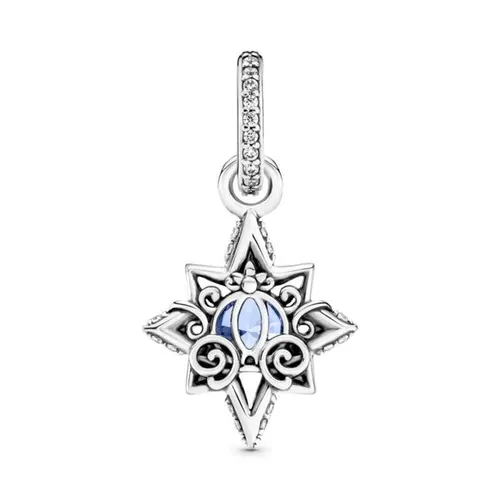 Hạt Vòng Charm Pandora 399560C01 Disney Cinderella Blue Star Pendant Màu Xanh Bạc