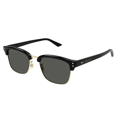 Kính Mát Nam Gucci Black Gold Rims Sunglasses GG1897SK 001 Màu Đen/Xám