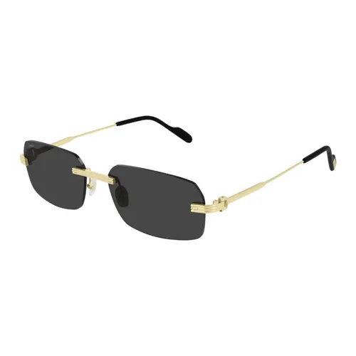 Kính Mát Nam Cartier Sunglasses CT0271S 001 Màu Xám Vàng