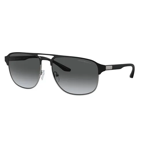 Kính Mát Nam Emporio Armani Matte Gunmetal/Black Metal Frame 0EA2144 33651 Màu Xám Đen