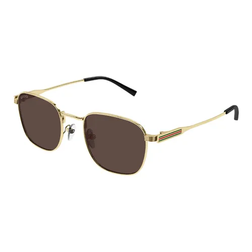 Kính Mát Nam Gucci Sunglass GG1876S 002 Màu Nâu/Gold
