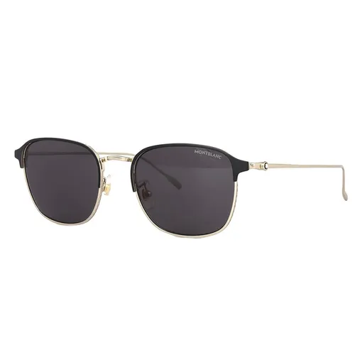Kính Mát Nam Montblanc Grey Square Men's Sunglasses MB0189S 004 54 Màu Đen Xám