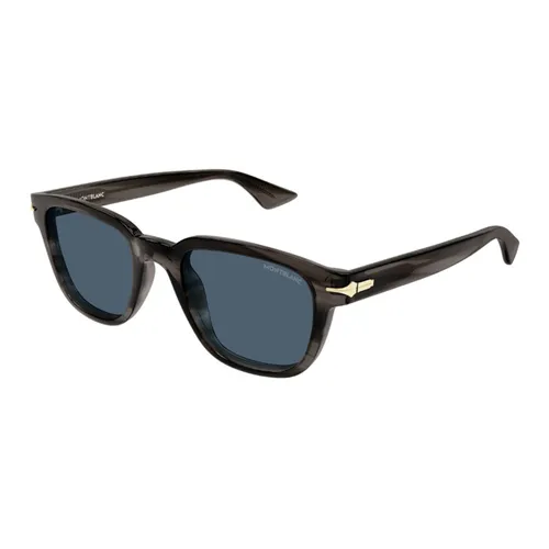 Kính Mát Nam Montblanc Sunglasses MB0302S 011 Màu Xanh/Havana