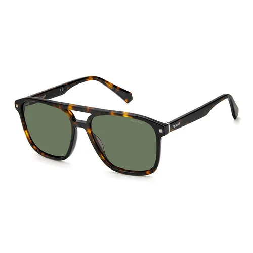 Kính Mát Nam Polaroid Polarized Squared Navigator Sunglasses PLD2118SX 0086UC 57 Màu Xanh Green