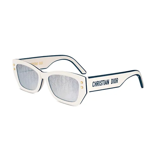 Kính Mát Nữ Dior Sunglasses Diorpacific S2U 95A8 White Geometric Màu Trắng Xám