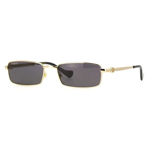 Kính Mát Nữ Gucci Gold Rectangular Sunglasses GG1600S 001 Màu Vàng Đen