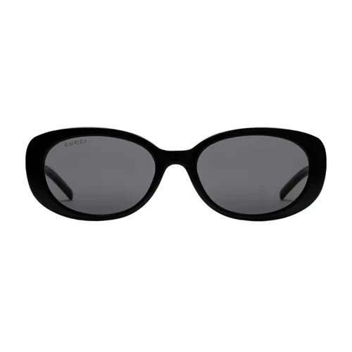 Kính Mát Nữ Gucci Special Fit Oval Sunglasses ‎GG1684SA 0012 Màu Đen Xám