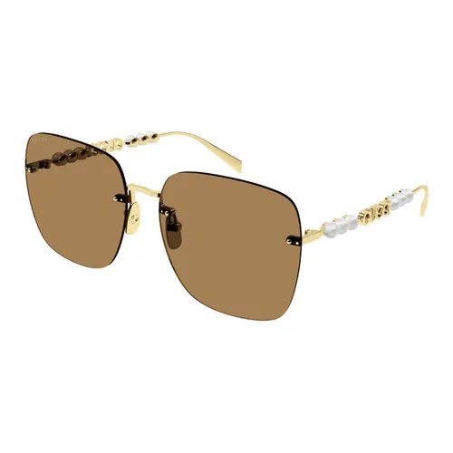 Kính Mát Nữ Gucci Sunglass GG1923SA 003 Màu Nâu Vàng