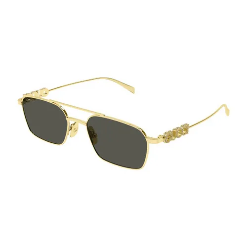 Kính Mát Nữ Gucci Sunglasses GG1804S 001 Màu Xám Vàng