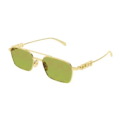 Kính Mát Nữ Gucci Sunglasses GG1804S 002 Màu Xanh Vàng