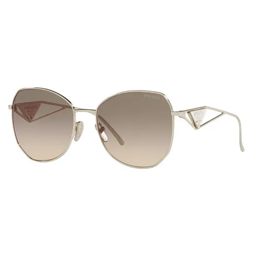 Kính Mát Nữ Prada Sunglasses SPR57Y ZVN3D0 Gold Frame/ Brown Lenses Màu Nâu Vàng