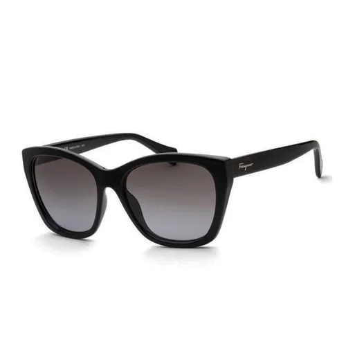 Kính Mát Nữ Salvatore Ferragamo Cat Eye Sunglasses SF957S 001 Màu Xám/Đen