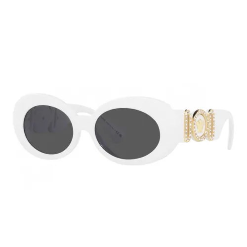 Kính Mát Nữ Versace Oval Sunglasses VE4426BU 314/87 Màu Xám/Trắng