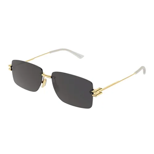 Kính Mát Unisex Bottega Veneta Sunglasses BV1126S 002 Màu Xám/Vàng Gold