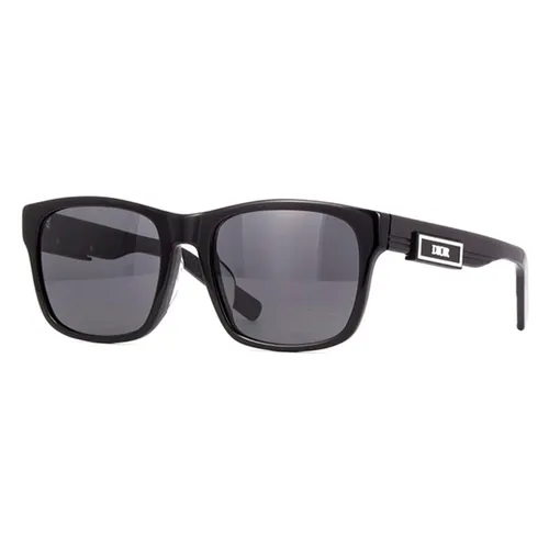 Kính Mát Unisex Dior Sunglasses DiorB23 S2F 10A0 Black Square Màu Xám Đen