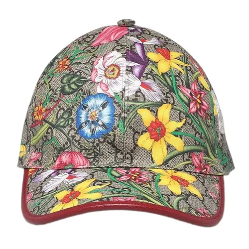 Mũ Gucci GG Coated Canvas Floral Print Baseball Hat Phối Màu Size M