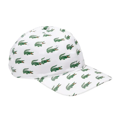 Mũ Lacoste Unisex Croc Print Cotton RK1504-51 001 Màu Trắng