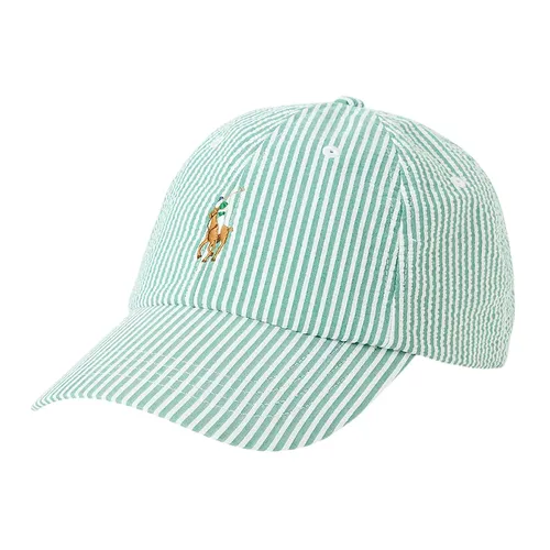 Mũ Ralph Lauren Cotton Seersucker Green Striped Cap Raft Green Màu Xanh Lá Size 59