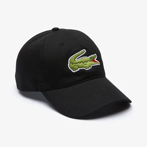 Mũ Unisex Lacoste Contrast Strap And Oversized Crocodile Cap RK4711 Màu Đen